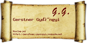 Gerstner Gyöngyi névjegykártya