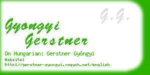 gyongyi gerstner business card